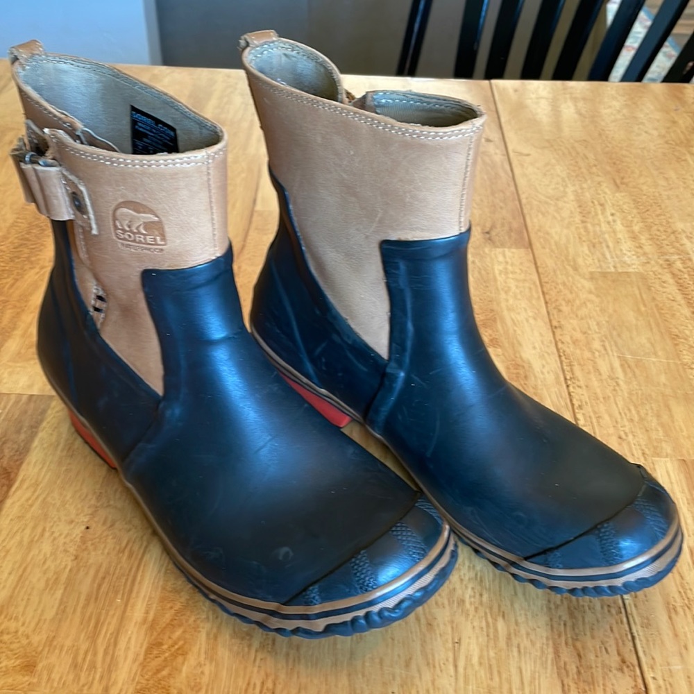 Sorel Slimpack Waterproof Leather and Rubber Boots